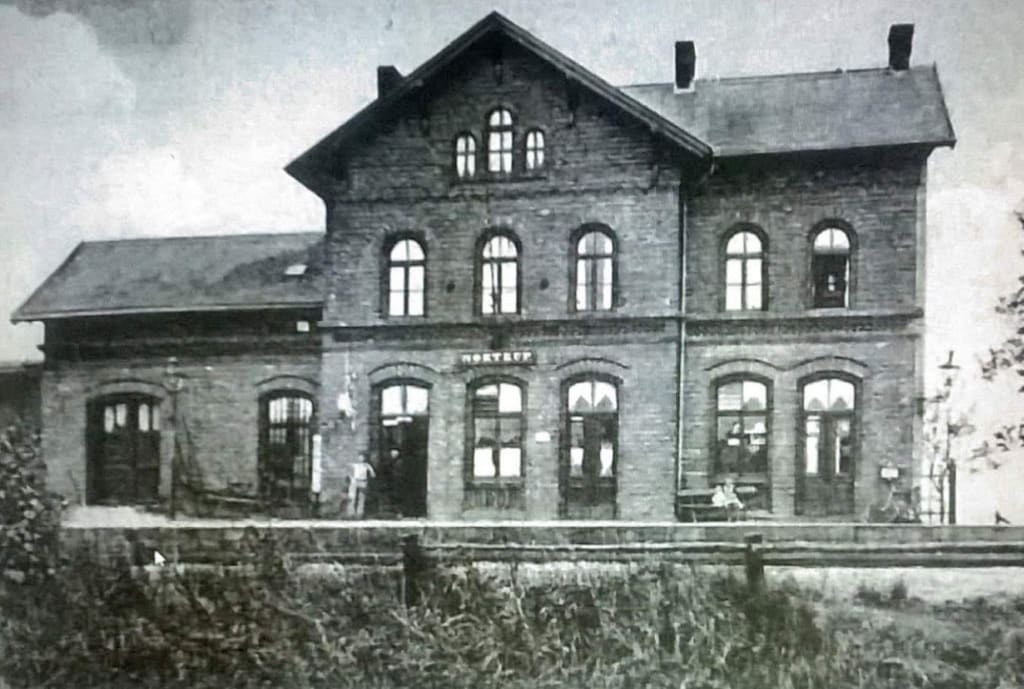 Historische Aufnahme des Bahnhofs Nortrup.